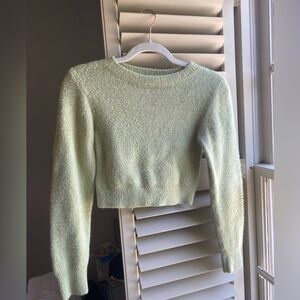 Urban Outfitters cropped lime green sweater